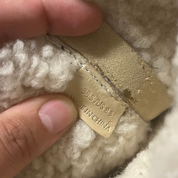 Rag & Bone‎ Ashford black leather genuine shearling moto snow winter boots 8.5 - Picture 6 of 8